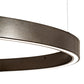 Meyda Lighting Anillo 39" LED Bronze Halo Pendant Light With White Statuario Idalight Shade
