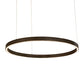 Meyda Lighting Anillo 39" LED Bronze Halo Pendant Light With White Statuario Idalight Shade