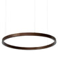 Meyda Lighting Anillo 39" LED Mahogany Bronze Halo Pendant Light With White Statuario Idalight Shade Glass