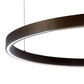 Meyda Lighting Anillo 39" LED Mahogany Bronze Halo Pendant Light With White Statuario Idalight Shade Glass
