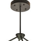 Meyda Lighting Anillo 42" LED Brushed Blackened Steel Gemini Island Pendant Light With Frosted Clear Statuario Idalight Shade