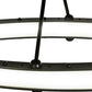 Meyda Lighting Anillo 42" LED Brushed Blackened Steel Gemini Island Pendant Light With Frosted Clear Statuario Idalight Shade