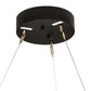Meyda Lighting Anillo 42" LED Flat Black Hexagon Pendant Light With White Statuario Idalight Shade