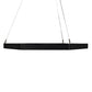 Meyda Lighting Anillo 42" LED Flat Black Hexagon Pendant Light With White Statuario Idalight Shade