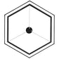 Meyda Lighting Anillo 42" LED Flat Black Hexagon Pendant Light With White Statuario Idalight Shade