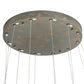 Meyda Lighting Anillo 48" 4-Ring LED French Bronze Cascading Pendant Light With White Statuario Idalight Shade