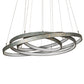 Meyda Lighting Anillo 48" 4-Ring LED French Bronze Cascading Pendant Light With White Statuario Idalight Shade