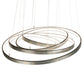 Meyda Lighting Anillo 48" 4-Ring LED French Bronze Cascading Pendant Light With White Statuario Idalight Shade