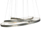 Meyda Lighting Anillo 48" 4-Ring LED French Bronze Cascading Pendant Light With White Statuario Idalight Shade