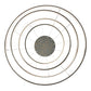 Meyda Lighting Anillo 48" 4-Ring LED French Bronze Cascading Pendant Light With White Statuario Idalight Shade