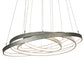 Meyda Lighting Anillo 48" 4-Ring LED French Bronze Cascading Pendant Light With White Statuario Idalight Shade