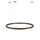 Meyda Lighting Anillo 48" LED China Mahogany Bronze Halo Pendant Light With White Statuario Idalight Shade