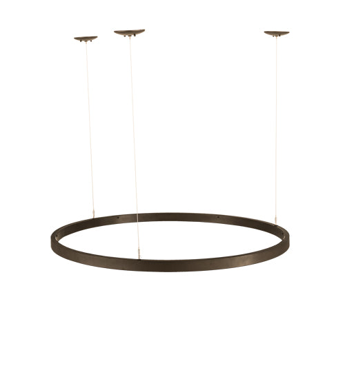 Meyda Lighting Anillo 48" LED China Mahogany Bronze Halo Pendant Light With White Statuario Idalight Shade