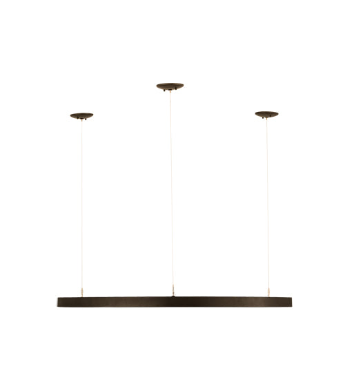 Meyda Lighting Anillo 48" LED China Mahogany Bronze Halo Pendant Light With White Statuario Idalight Shade