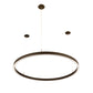 Meyda Lighting Anillo 48" LED China Mahogany Bronze Halo Pendant Light With White Statuario Idalight Shade