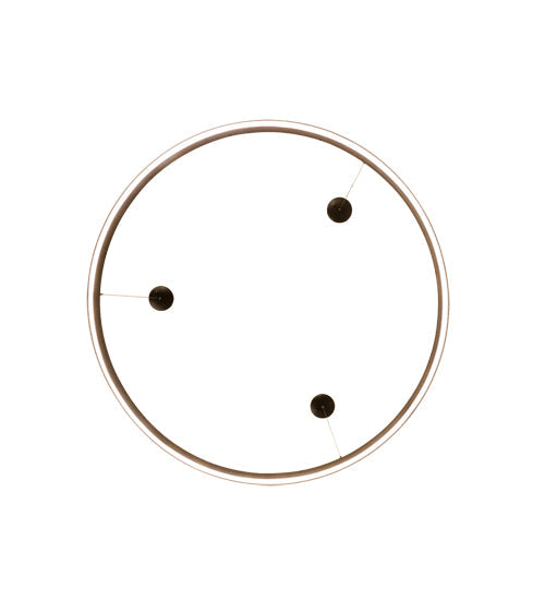 Meyda Lighting Anillo 48" LED China Mahogany Bronze Halo Pendant Light With White Statuario Idalight Shade