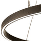 Meyda Lighting Anillo 48" LED China Mahogany Bronze Halo Pendant Light With White Statuario Idalight Shade