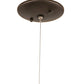Meyda Lighting Anillo 48" LED China Mahogany Bronze Halo Pendant Light With White Statuario Idalight Shade