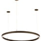Meyda Lighting Anillo 48" LED China Mahogany Bronze Halo Pendant Light With White Statuario Idalight Shade