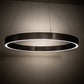 Meyda Lighting Anillo 48" LED Timeless Bronze Halo Pendant Light With White Statuario Idalight Shade