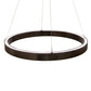 Meyda Lighting Anillo 48" LED Timeless Bronze Halo Pendant Light With White Statuario Idalight Shade