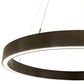 Meyda Lighting Anillo 48" LED Timeless Bronze Halo Pendant Light With White Statuario Idalight Shade