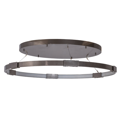 Meyda Lighting Anillo 49" LED Bronze Metallic Pendant Light With White Statuario Idalight Shade