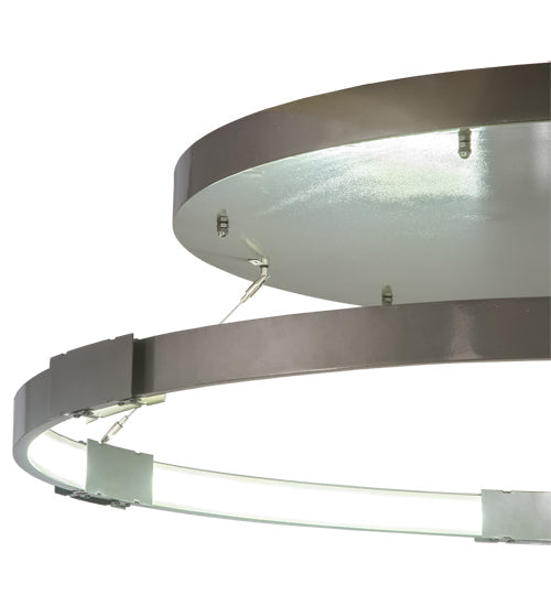 Meyda Lighting Anillo 49" LED Bronze Metallic Pendant Light With White Statuario Idalight Shade
