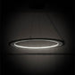 Meyda Lighting Anillo 49" Solar Black Ellipse Island Pendant Light With Contrail Mist Idalight Shade