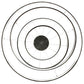 Meyda Lighting Anillo 60" 4-Ring LED Gunmetal Cascading Pendant Light With White Statuario Idalight Shade