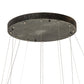 Meyda Lighting Anillo 60" 4-Ring LED Gunmetal Cascading Pendant Light With White Statuario Idalight Shade