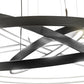 Meyda Lighting Anillo 60" 4-Ring LED Solar Black Cascading Pendant Light With White Statuario Idalight Shade