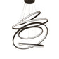 Meyda Lighting Anillo 60" 5-Ring LED Textured Black Cascading Chandelier With White Statuario Idalight Shade
