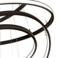 Meyda Lighting Anillo 60" 5-Ring LED Textured Black Cascading Chandelier With White Statuario Idalight Shade