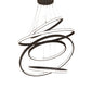 Meyda Lighting Anillo 60" 5-Ring LED Textured Black Cascading Chandelier With White Statuario Idalight Shade