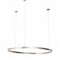 Meyda Lighting Anillo 60" Extreme Chrome Halo Pendant Light With White Statuario Idalight Shade