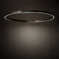 Meyda Lighting Anillo 60" Extreme Chrome Halo Pendant Light With White Statuario Idalight Shade