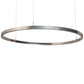 Meyda Lighting Anillo 60" Extreme Chrome Halo Pendant Light With White Statuario Idalight Shade