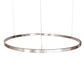 Meyda Lighting Anillo 60" Extreme Chrome Halo Pendant Light With White Statuario Idalight Shade
