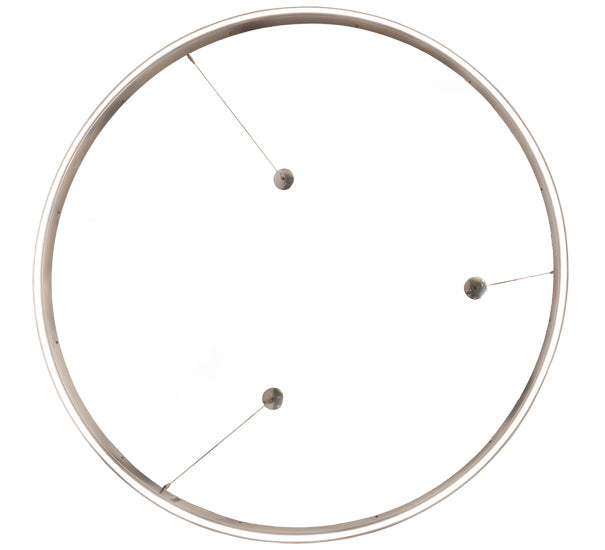 Meyda Lighting Anillo 60" Extreme Chrome Halo Pendant Light With White Statuario Idalight Shade