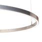 Meyda Lighting Anillo 60" Extreme Chrome Halo Pendant Light With White Statuario Idalight Shade