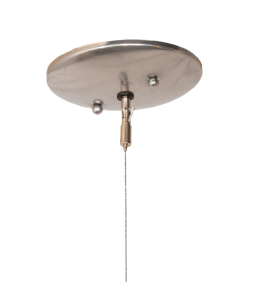 Meyda Lighting Anillo 60" Extreme Chrome Halo Pendant Light With White Statuario Idalight Shade