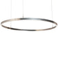 Meyda Lighting Anillo 60" Extreme Chrome Halo Pendant Light With White Statuario Idalight Shade