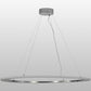 Meyda Lighting Anillo 60" LED Extreme Chrome Pendant Light With White Contrail Mist Idalight Shade