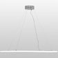 Meyda Lighting Anillo 60" LED Extreme Chrome Pendant Light With White Contrail Mist Idalight Shade
