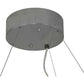 Meyda Lighting Anillo 60" LED Extreme Chrome Pendant Light With White Contrail Mist Idalight Shade