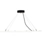 Meyda Lighting Anillo 60" LED Solar Black Pendant Light With White Contrail Mist Idalight Shade