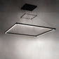 Meyda Lighting Anillo 60"Sq Flat Black Quadrato Pendant Light With White Statuario Idalight Shade