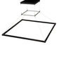 Meyda Lighting Anillo 60"Sq Flat Black Quadrato Pendant Light With White Statuario Idalight Shade