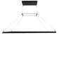 Meyda Lighting Anillo 60"Sq Flat Black Quadrato Pendant Light With White Statuario Idalight Shade